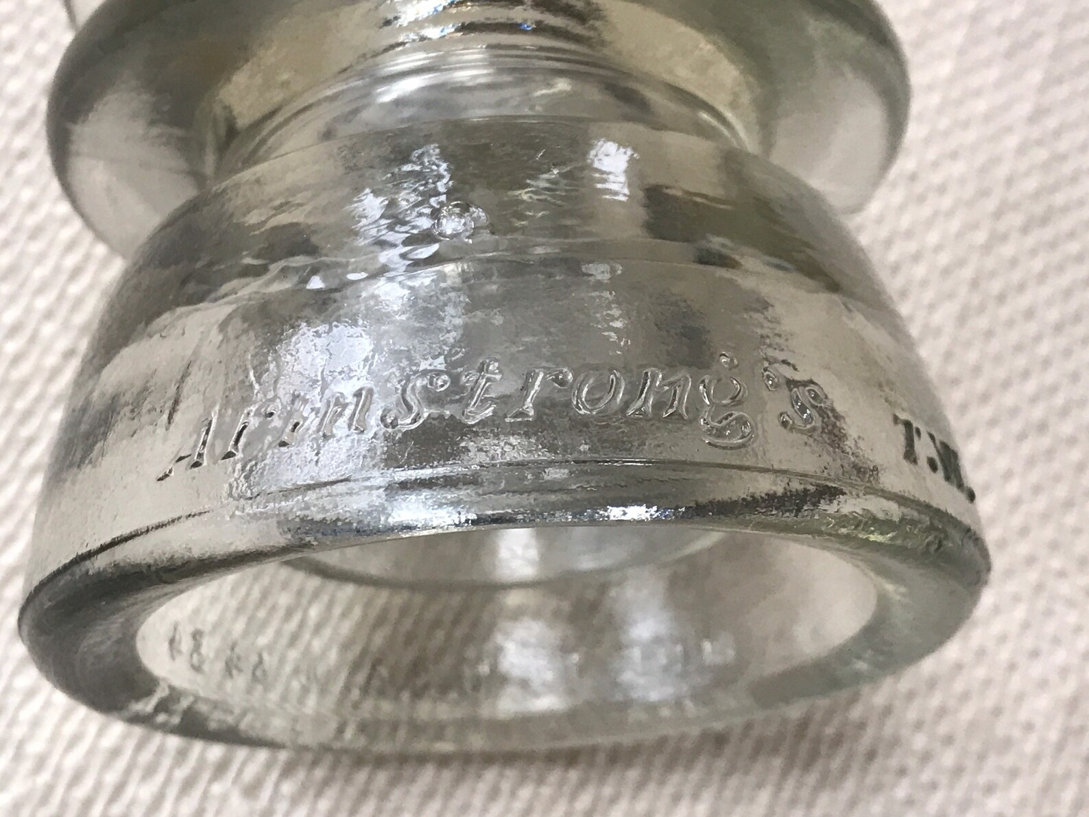Vintage Armstrongs T.W. Glass Insulator for Collecting Paper Etsy