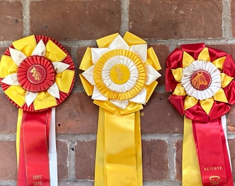 0NE Long Shabby Vintage (1993, 1985, 1991 ) Horse Show Prize Ribbon -  South Shore Horsemen’s Council  Year End Award and HHRC Trail Ride