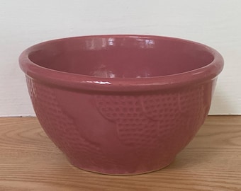 Vintage Dark Mauve Yellow Ware  6 .5” Mixing Bowl