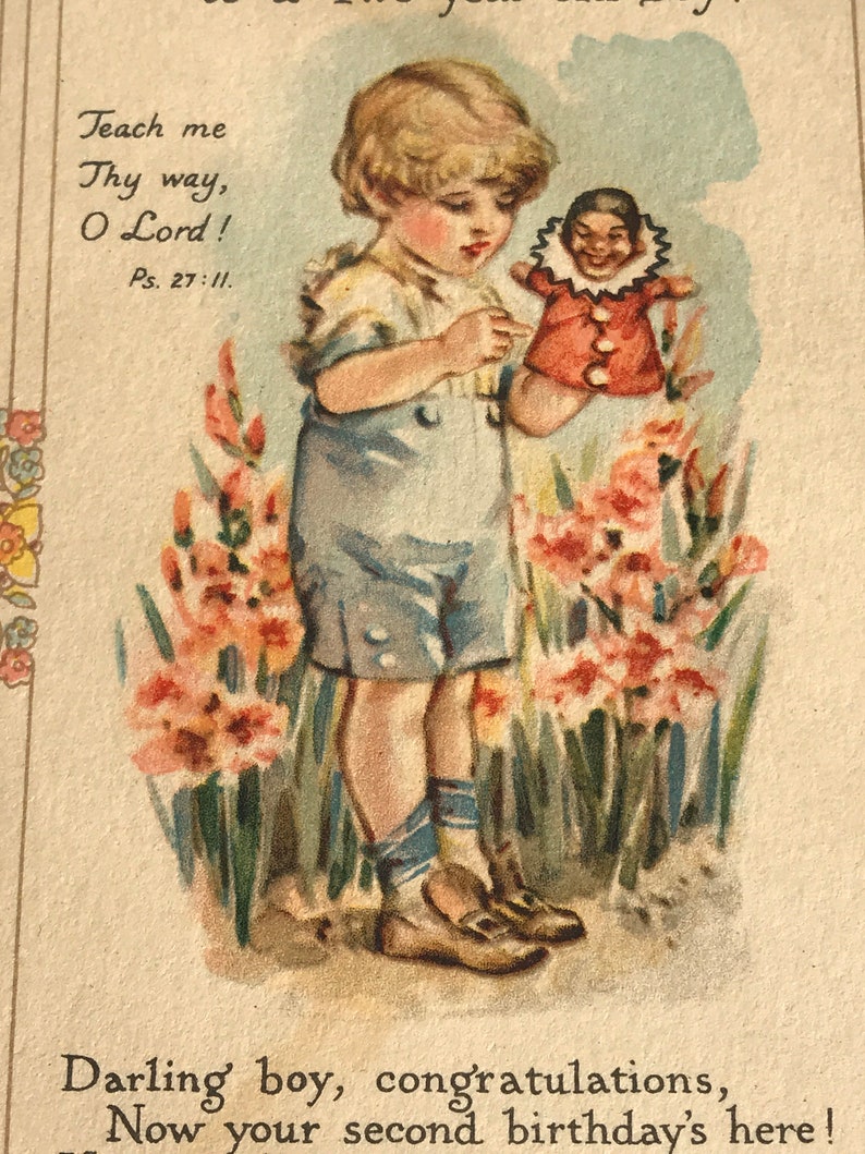 3 Vintage Birthday Postcards Sunday School Cradle Roll - Etsy