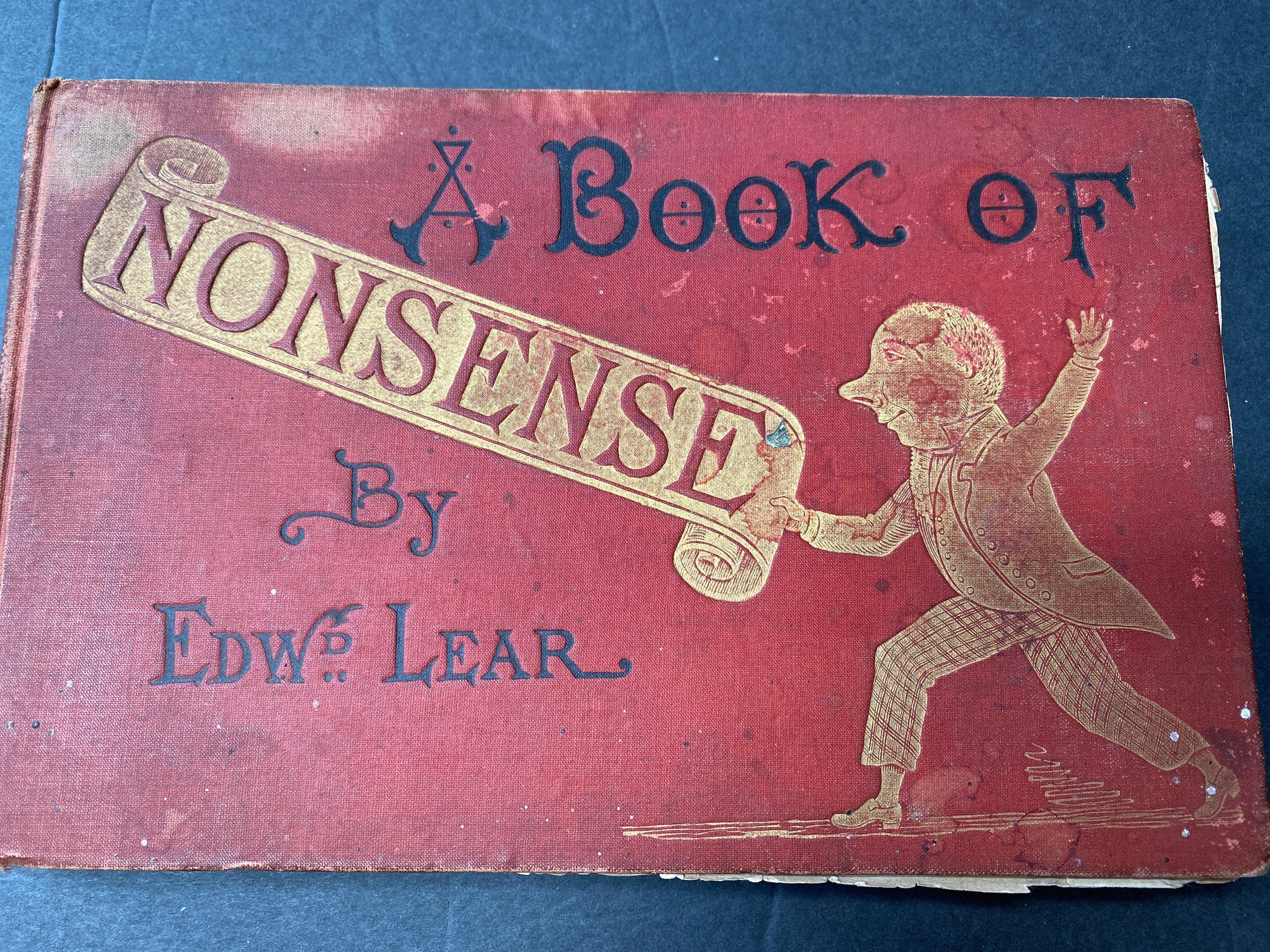 Antique (late 1800s) A Book of Nonsense by Edward Lear -from the