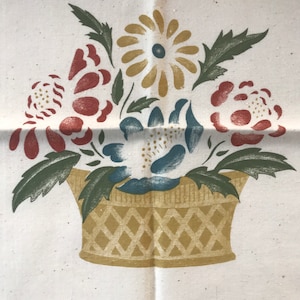 Vintage Floral Theorem Design Pillow Top for Pillow Making