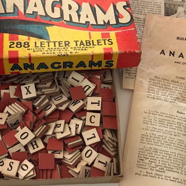 Vintage Anagrams - 288 Chipboard Letters for Altered Art, Collage, Scrapbooking, Assemblage, etc.