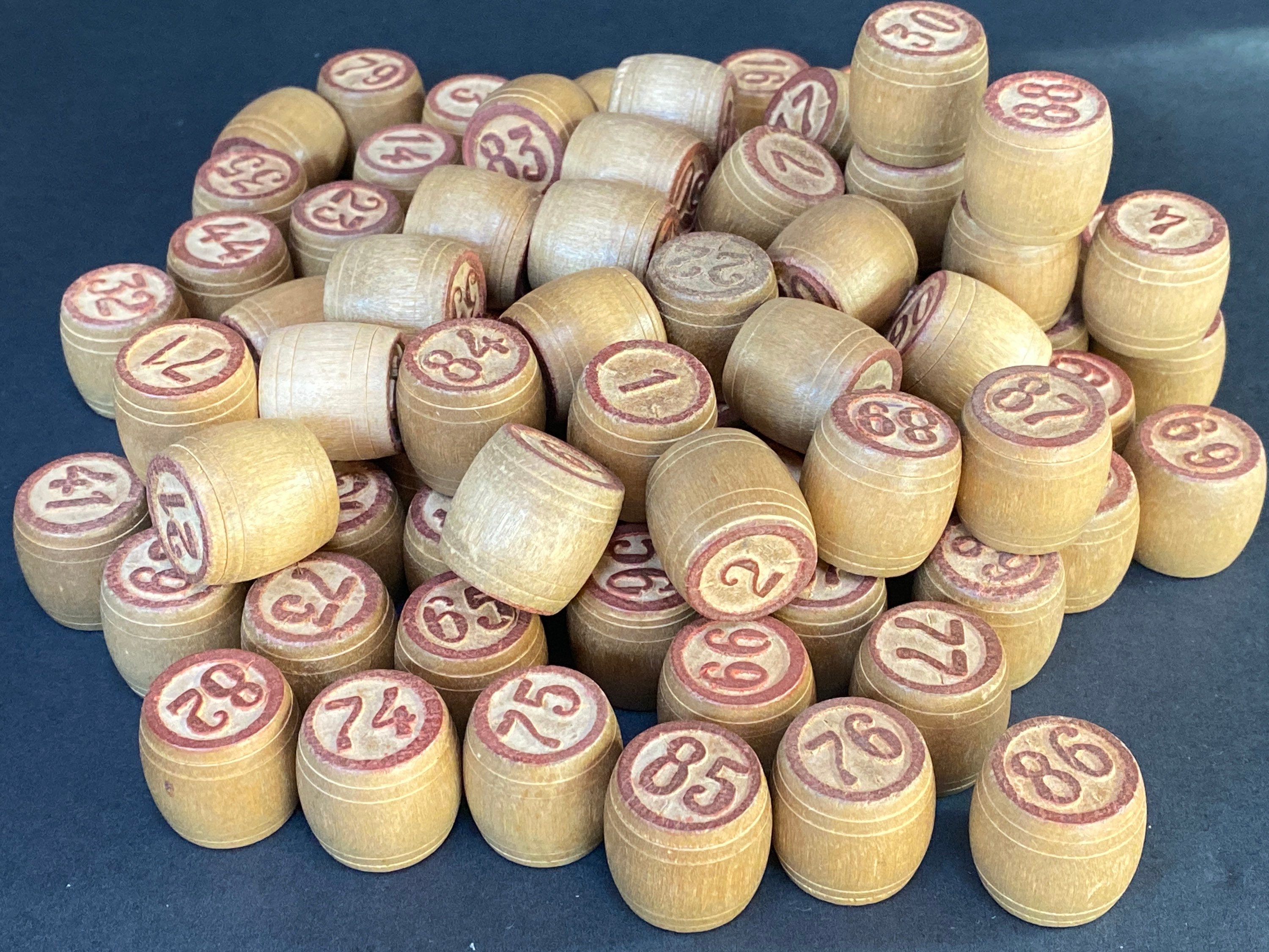 Vintage game loto bingo full set ussr 70th wooden barrels