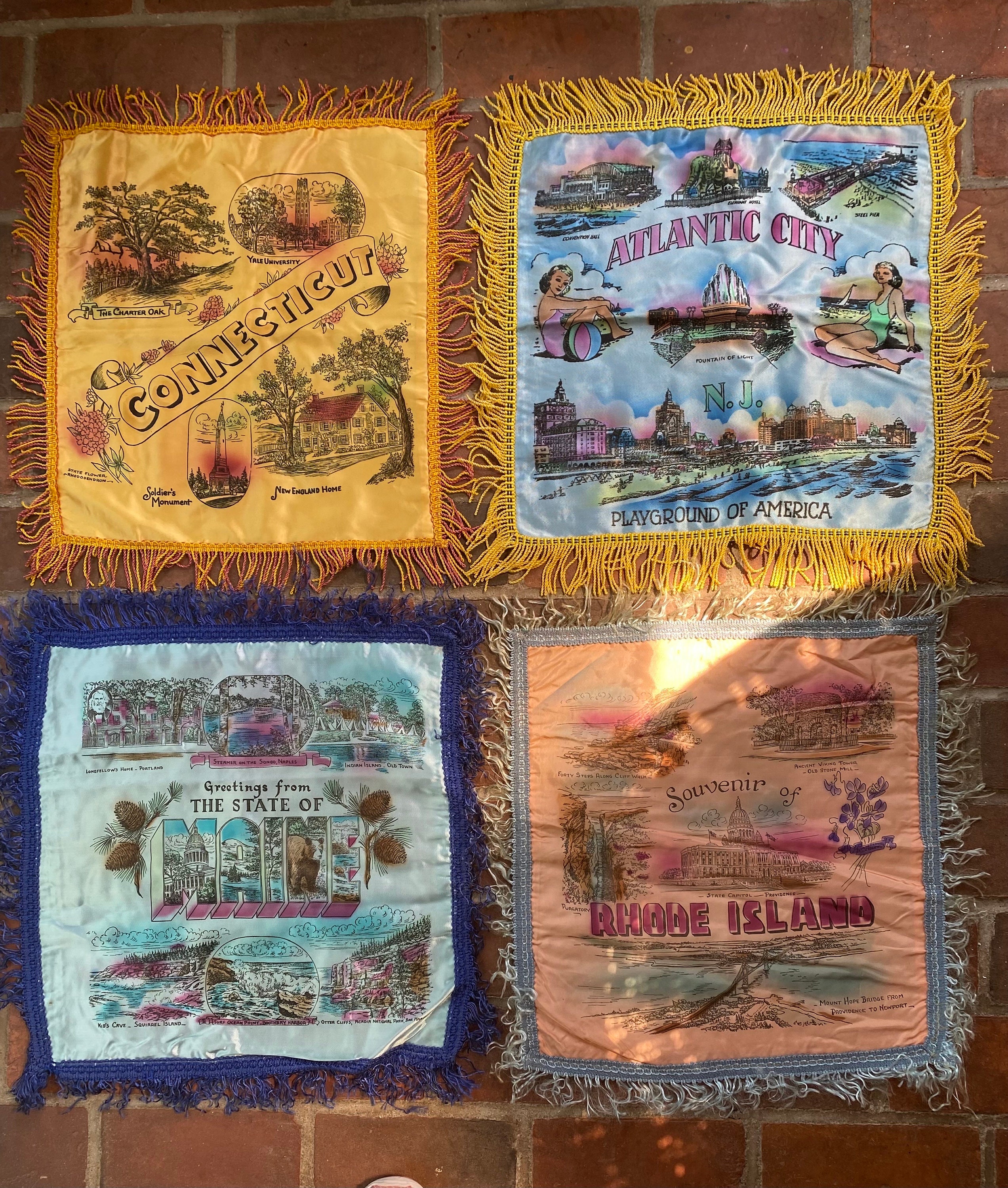 Vintage Souvenir Pillow - Etsy