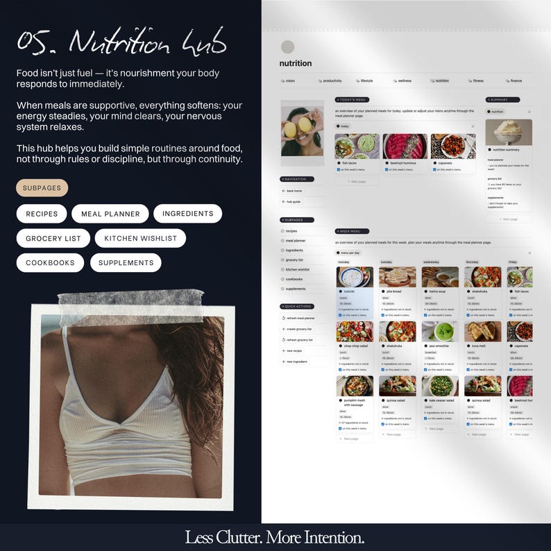 Glow-Up planner, Life planner Notion, Aesthetic Notion template, All-in-one life dashboard including Glow-Up challenge