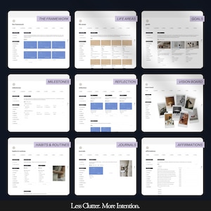 Glow-Up planner, Life planner Notion, Aesthetic Notion template, All-in-one life dashboard including Glow-Up challenge