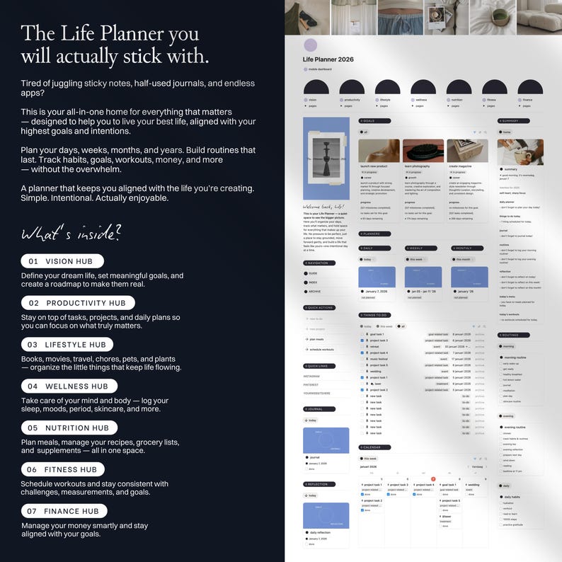 Life Planner Notion Template 2026: The Ultimate All-In-One Aesthetic Life Dashboard