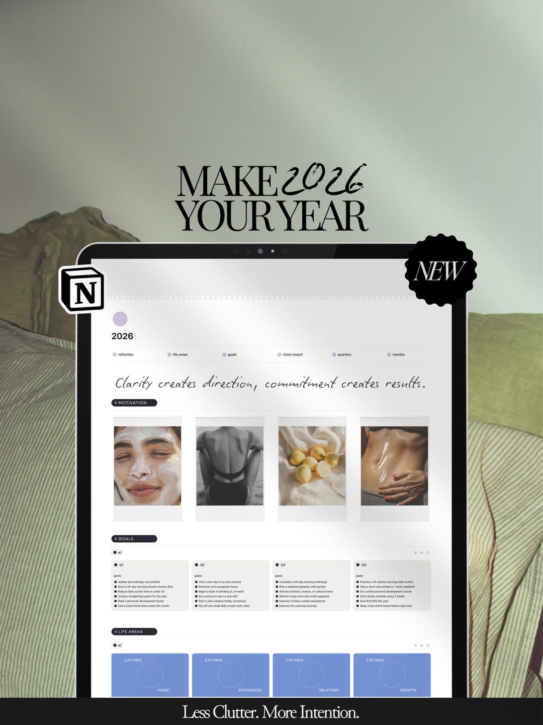2026 Goal Planner Notion Template: Vision Board & Goal Setting - Etsy