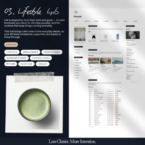 Glow-Up planner, Life planner Notion, Aesthetic Notion template, All-in-one life dashboard including Glow-Up challenge