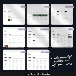 Glow-Up planner, Life planner Notion, Aesthetic Notion template, All-in-one life dashboard including Glow-Up challenge