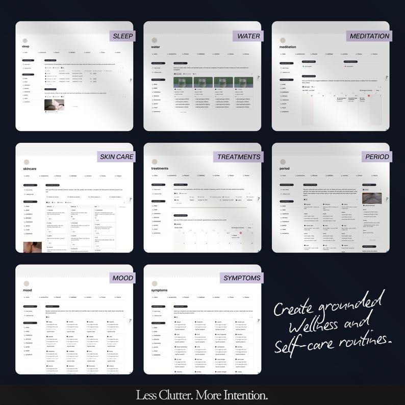 Glow-Up planner, Life planner Notion, Aesthetic Notion template, All-in-one life dashboard including Glow-Up challenge