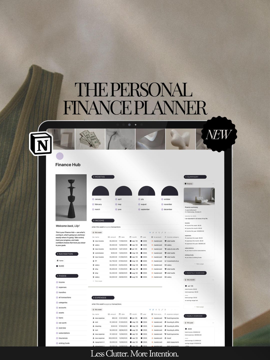 Notion Financial Planner Template: Personal Finance and Monthly Budget ...