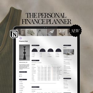 Notion Haushaltsplaner Template: Persönliche Finanzen und monatlicher Budget Tracker (digitaler Download)