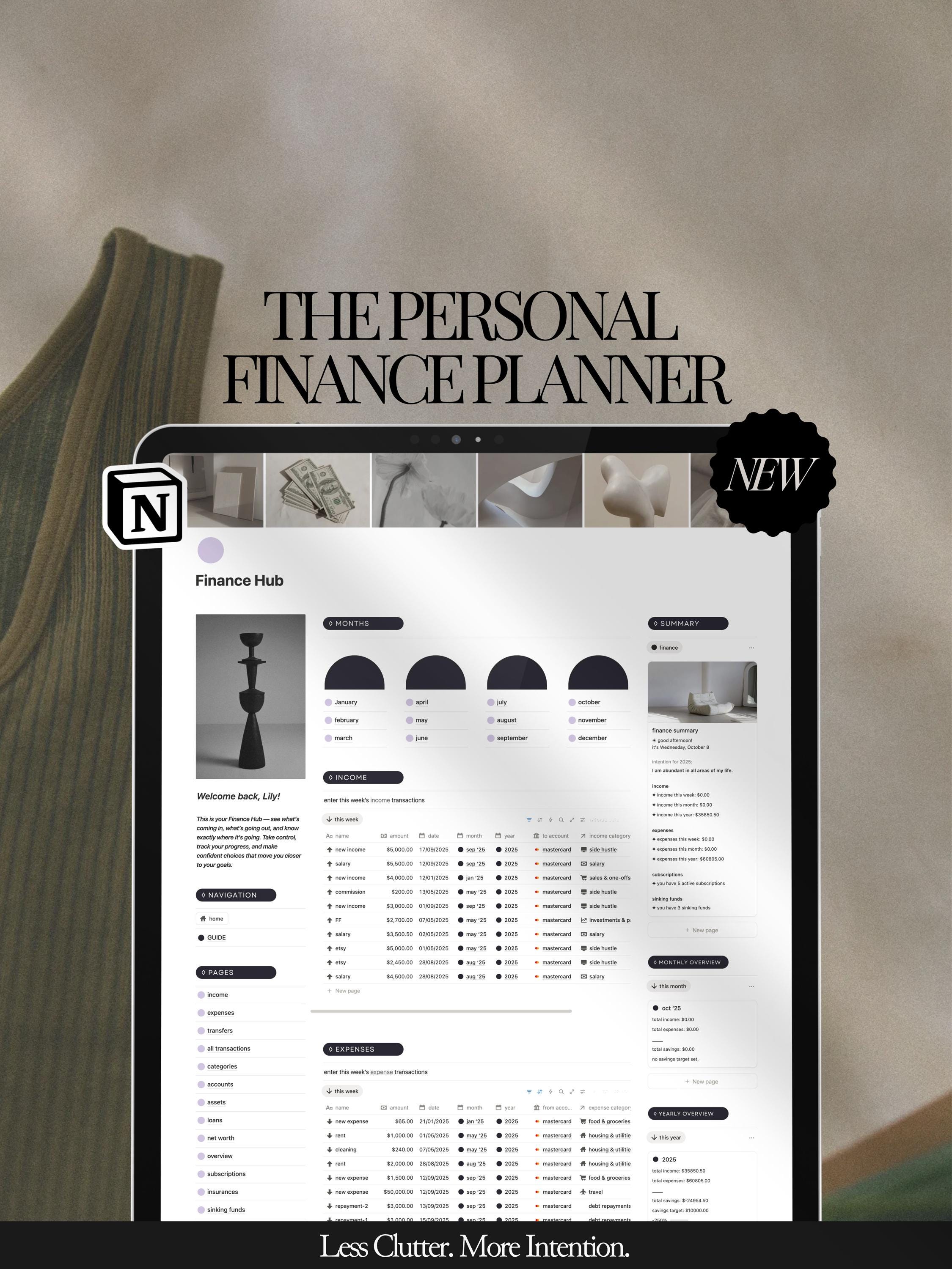 Notion Financial Planner Template: Personal Finance and Monthly Budget ...
