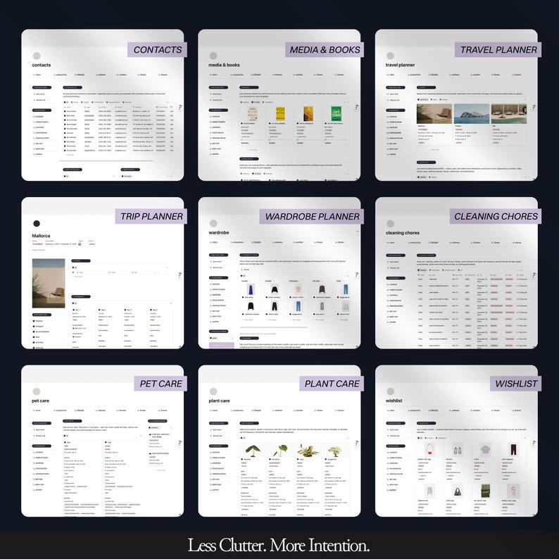 Glow-Up planner, Life planner Notion, Aesthetic Notion template, All-in-one life dashboard including Glow-Up challenge
