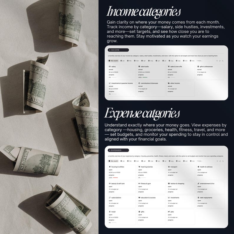 Notion Financial Planner Template: Personal Finance and Monthly Budget ...