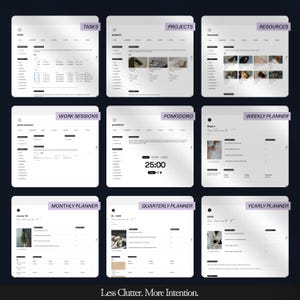 Glow-Up planner, Life planner Notion, Aesthetic Notion template, All-in-one life dashboard including Glow-Up challenge