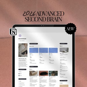 Second Brain Notion-sjabloon 2026: productiviteitsplanner, ADHD digitale planner, PARA-methode