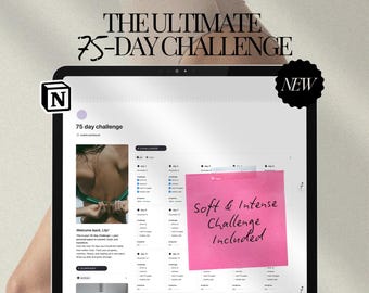 75 Day Challenge Notion Template: Habit Tracker + Fitness & Meal Planner