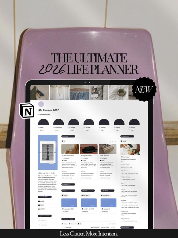 Life Planner Notion Template 2026: The Ultimate All-In-One Aesthetic Life Dashboard