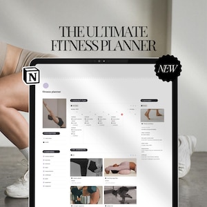 Notion Fitness Planner: Workout Tracker, Exercise Library and Weight Loss Tracker (Digital Download)