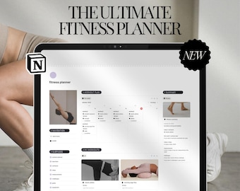 Notion Fitness Planner: Rastreador de treino, biblioteca de exercícios e rastreador de perda de peso (download digital)