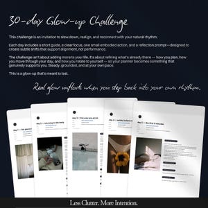 Glow-Up planner, Life planner Notion, Aesthetic Notion template, All-in-one life dashboard including Glow-Up challenge
