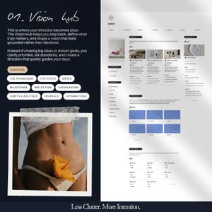 Glow-Up planner, Life planner Notion, Aesthetic Notion template, All-in-one life dashboard including Glow-Up challenge