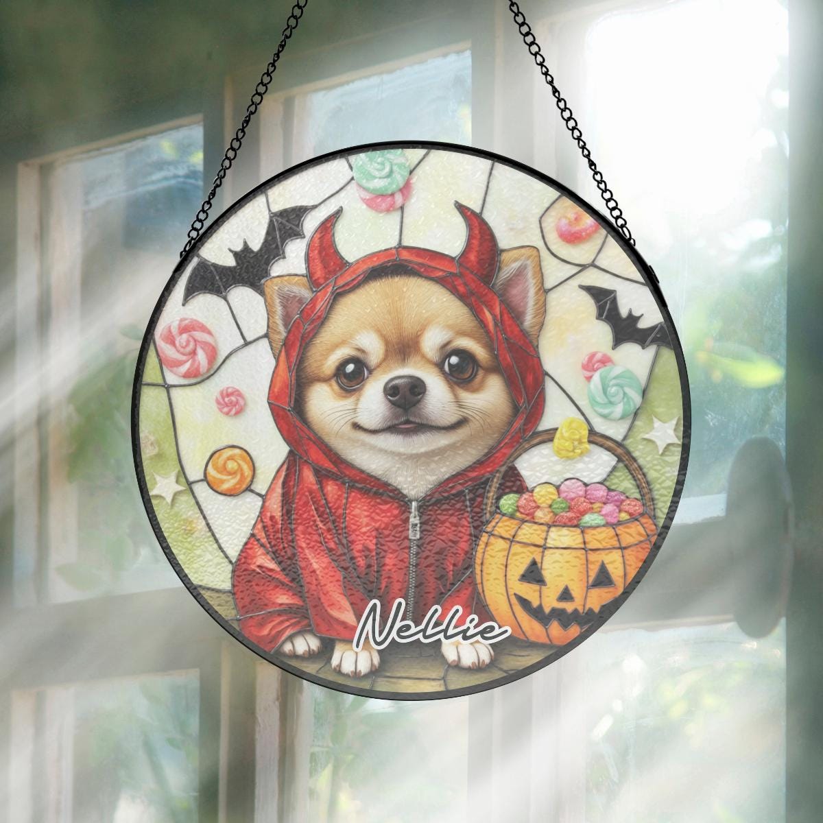 カスタムポメラニアン犬リトルデビルコスチュームキャンディショップ