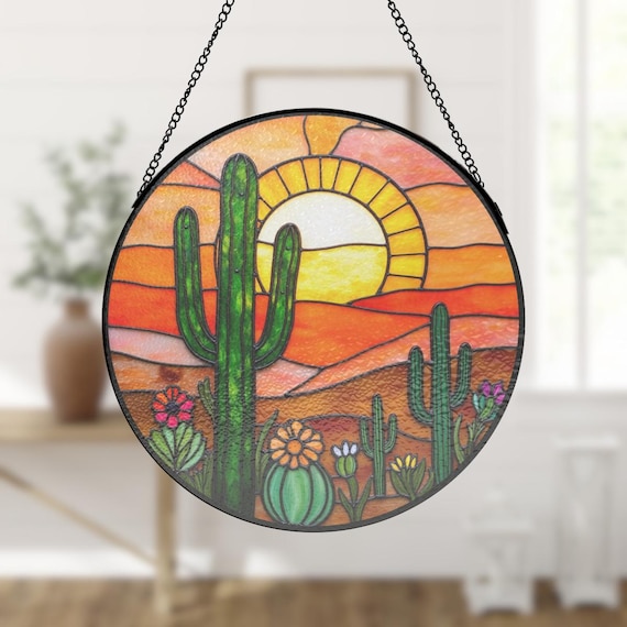 Cinco De Mayo Cactus Window Suncatcher, Southwestern Desert Art, Handmade  Succulent Hanging Decor, Vibrant Boho Accent - Etsy