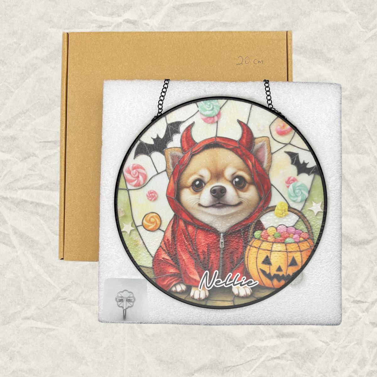 カスタムポメラニアン犬リトルデビルコスチュームキャンディショップ