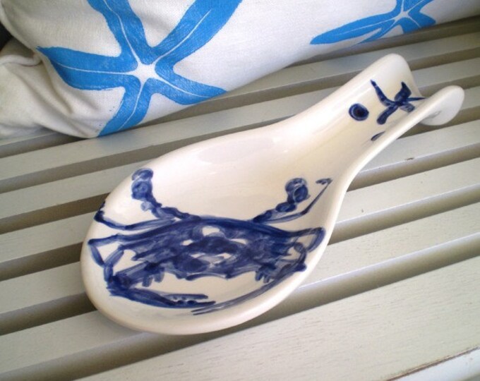 Blue Crab Spoon Rest Etsy