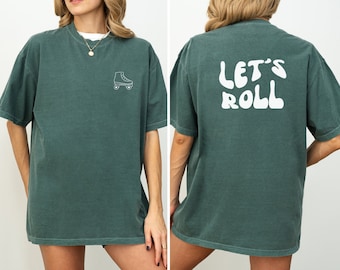Roller Skate T-shirt, Roller Skating Shirt, Oversized Tee, Unisex Shirt, Graphic T-shirt, Retro Tee, Gifts for Her, Comfort Colors Tee