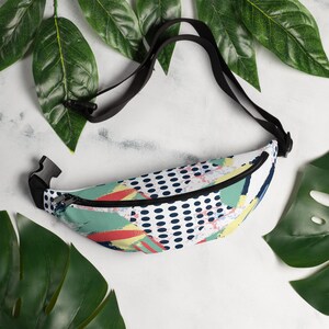 All Over Print Fanny Pack: Modern Dots Crossbody Bag