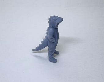 Figura en miniatura de Rexy Cocodrilo con Sudadera con Capucha, impresa en 3D a escala 1:64 - Sin pintar -