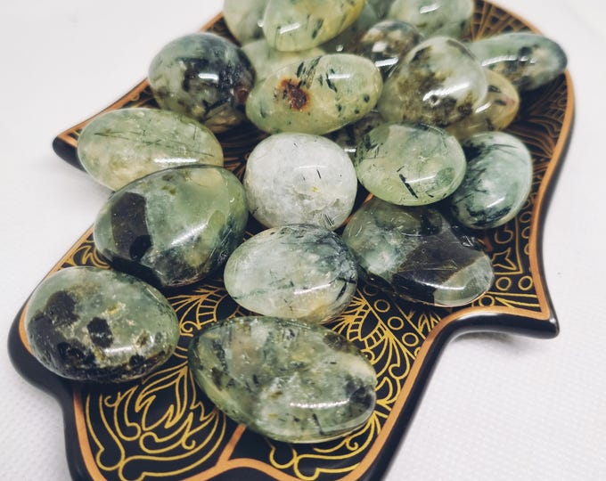 Prehnite tumbled stone