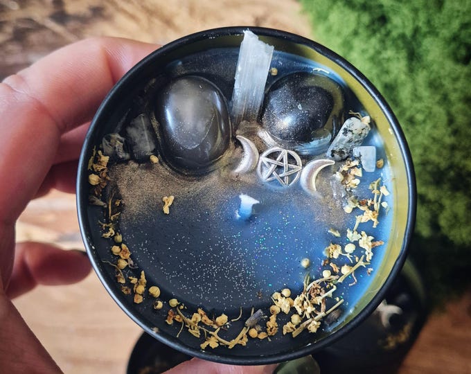 Dark Moon Candle – Letting Go • Protection • Inner Reflection