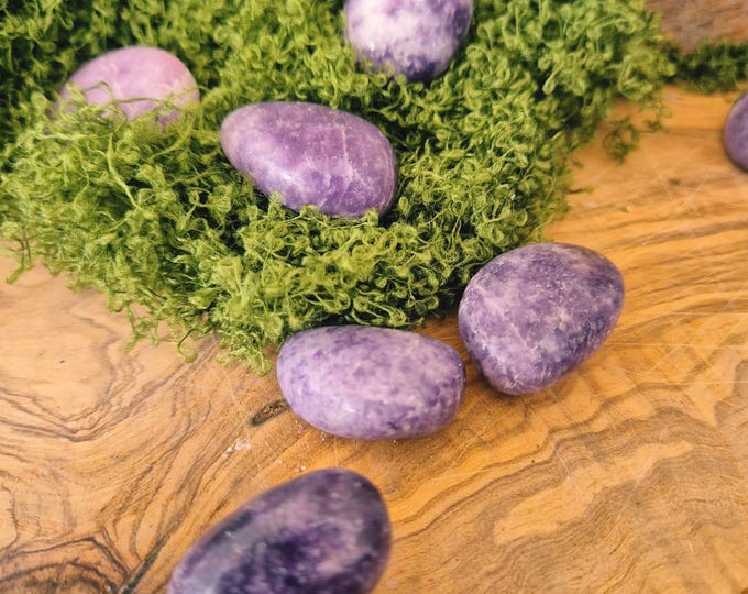 Lepidolite tumbled stones | Gemstone for peace & emotional balance | Spiritual healing stone | Purple crystal