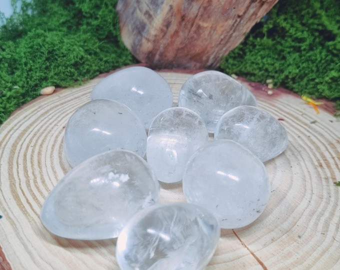 Rock crystal tumbled stone