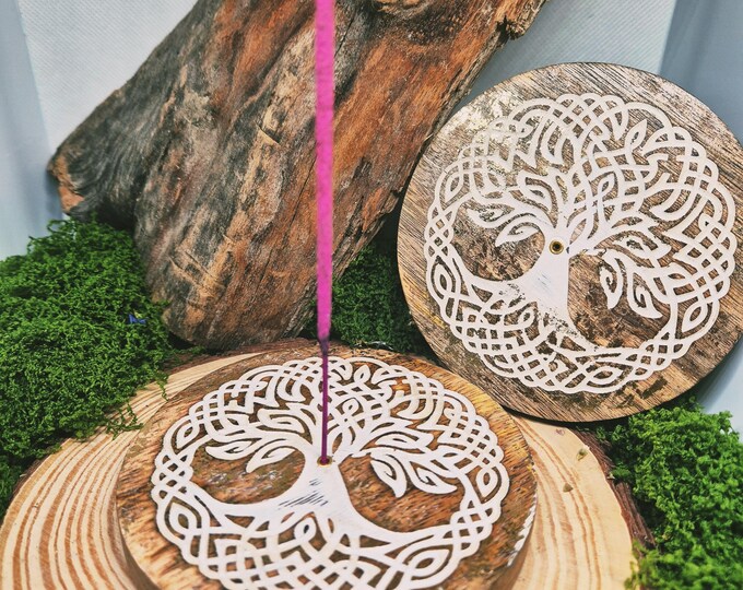 Yggdrasil incense stick holder - small and round :)