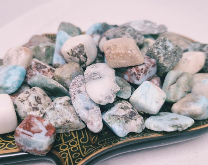 small Larimar tumbled stone, 2nd choice