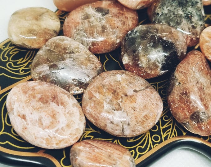 Sunstone tumbled stone