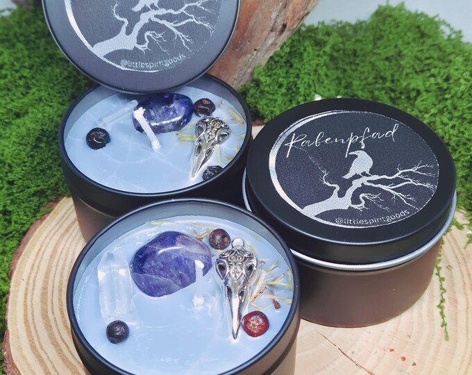 Power Animal Candle Raven Path - Magic, Protection and Wisdom