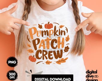 Pumpkin Patch Crew PNG, Fall-Themed Design, Family Matching Shirts, Fall Png Design, Pumpkin Season Png, Fall Shirt Png, Pumpkin Picking