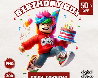 Gamer Boy Birthday Png, Kids Birthday Shirt png, Gamer Png, Gamer Boy, Gamer Birthday Party, Kids Birthday Shirt Design, Sublimation, Png