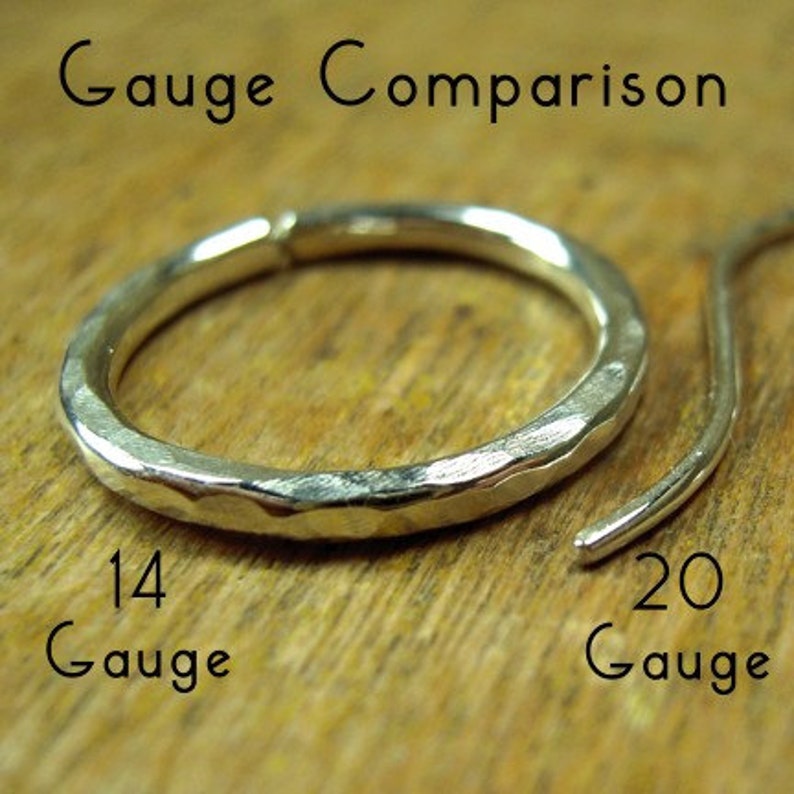 58 inch hoops sterling silver gauged hoops 14 gauge hoops shiny or oxidized 1.6 cm hoops. one pair
