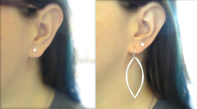 4 mm shiny or oxidized sterling silver post stud earrings Ready To Ship gift for women. tiny circles Tiny silver studs