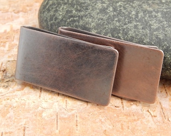 Money clip, copper money clip, plain copper money clip.