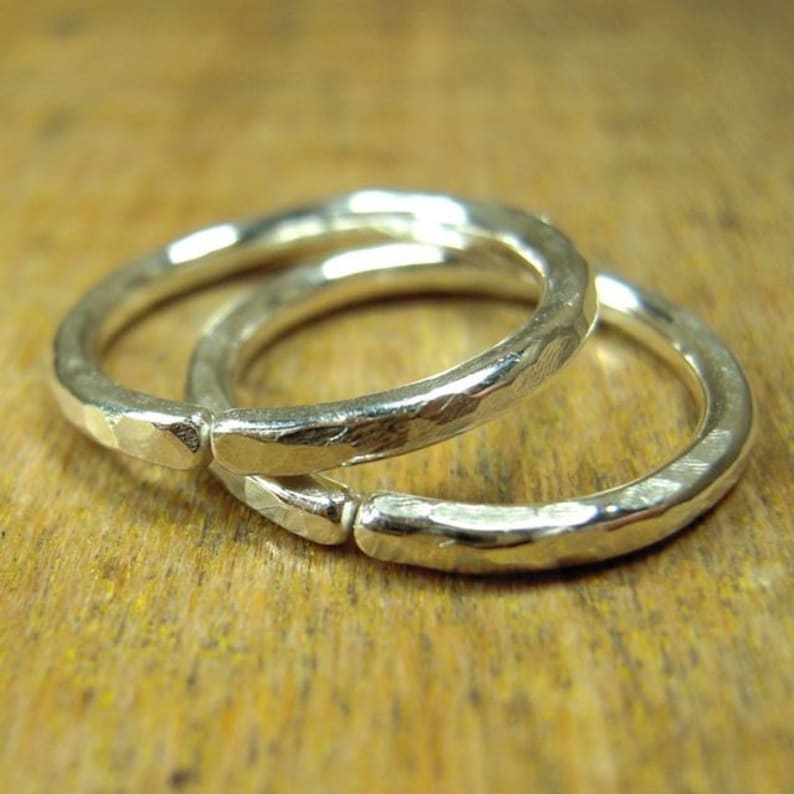 58 inch hoops sterling silver gauged hoops 14 gauge hoops shiny or oxidized 1.6 cm hoops. one pair
